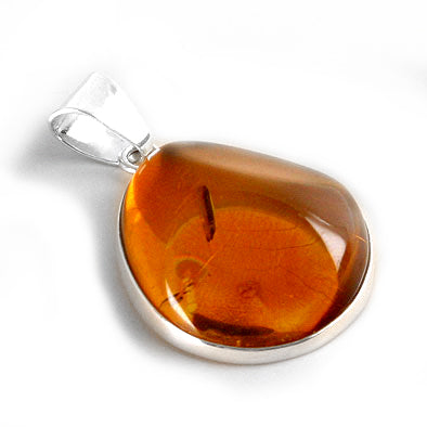 Amber Silver Pendant