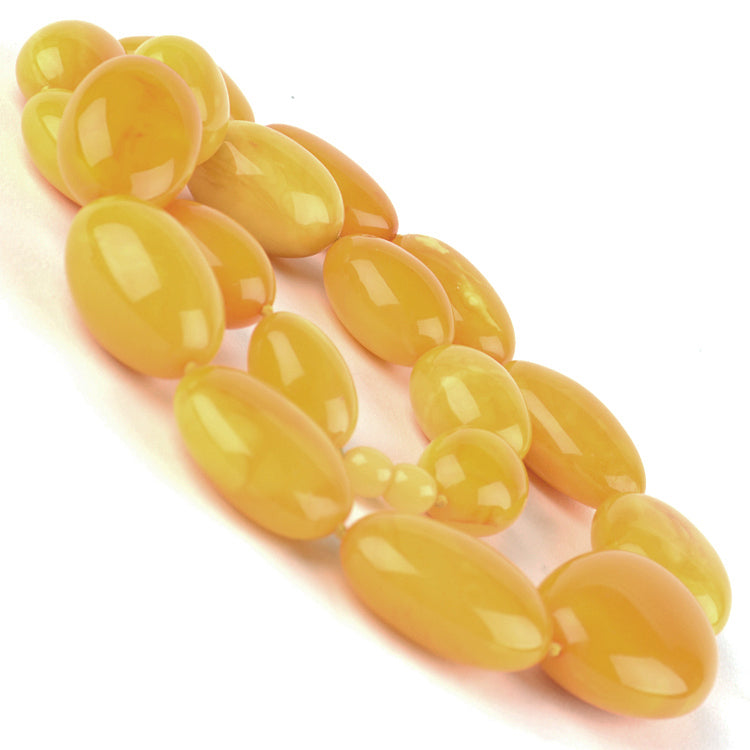 Amber Necklace Made of Lemon and Butterscotch Baltic Amber.
