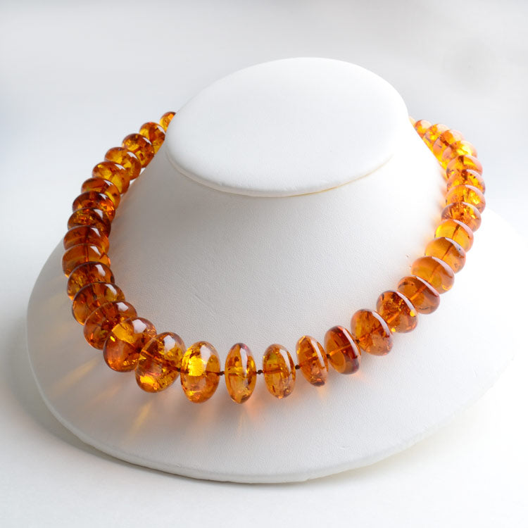 Vintage 1930s Orange & Brown Glass Bead Necklace – Ian Drummond Vintage