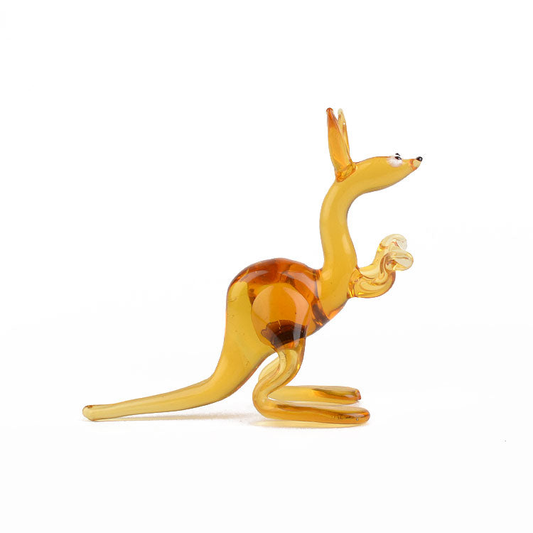 Kangaroo Animal Glass Figurine