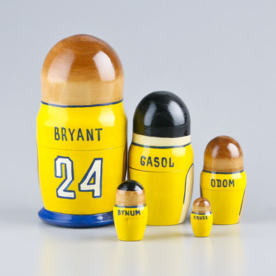 2024 Vintage Lakers Russian nesting Dolls