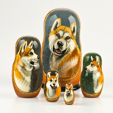 Akita Russian Nested Doll – The Russian Store