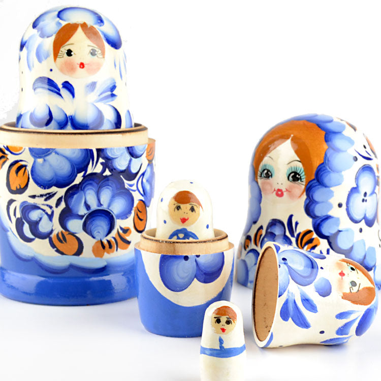 Blue and White Nested Doll