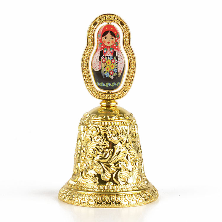 Gold Tone Matryoshka Souvenir Bell