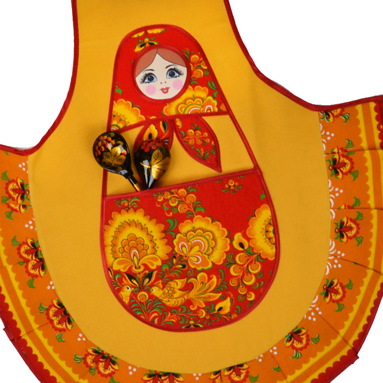 Russian Doll Kitchen Apron The Russian Store   Su01044a01b 